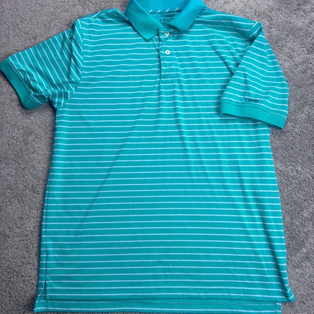 IZOD Men's Large Performance Polo Short Sleeve Green